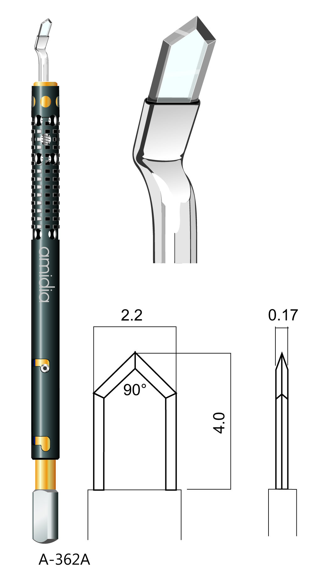 Diamant Clear Cornea Messer Bajonettverschluss
