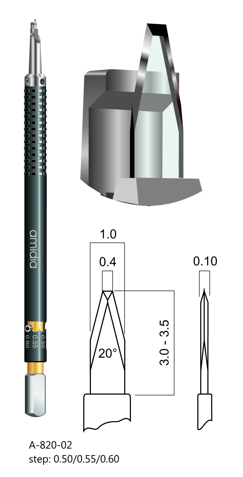 Diamantmesser für Hornhautinzisionen (LRI) Diamantmesser für Hornhautinzisionen (LRI)