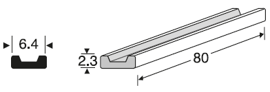 Silikonschwammplombe, gerillt,S1983-4
